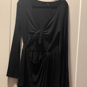 Urban Outfitters Black Short Cutout Romper